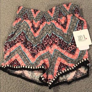 Colorful large shorts with pattern